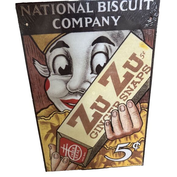 Sealed 11x7" Zu Zu's Ginger Snaps Nabisco 1991 Cardboard Ad Sign (Nostalgia Ink) - Picture 1 of 6